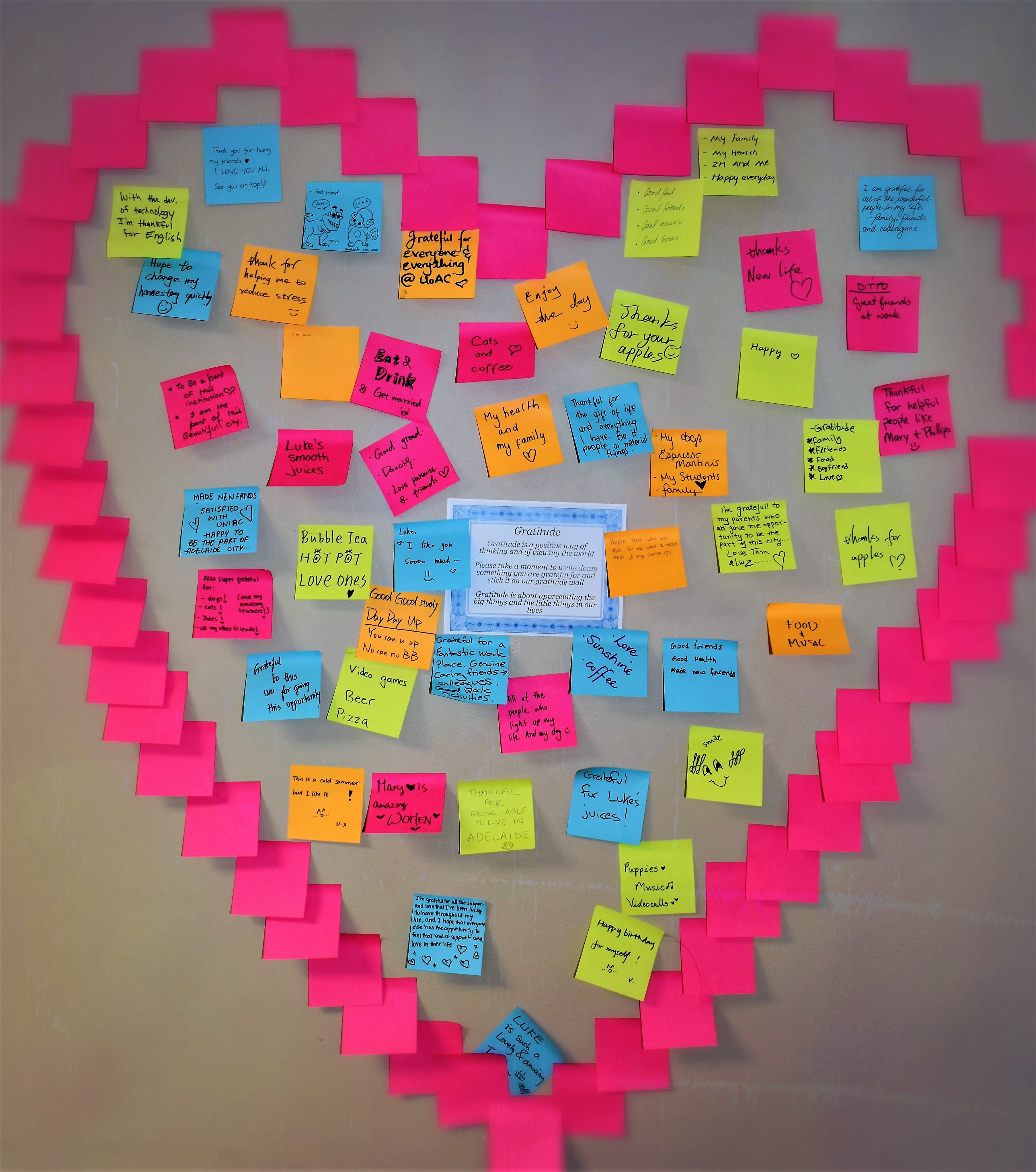 UoA College Gratitude Wall UoA College